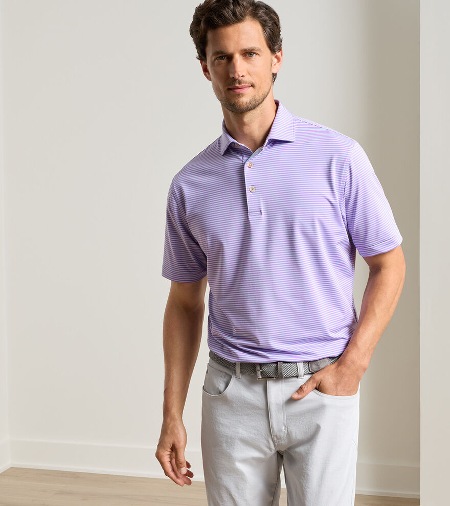 HALES PERFORMANCE JERSEY POLO - PURPLE IRIS