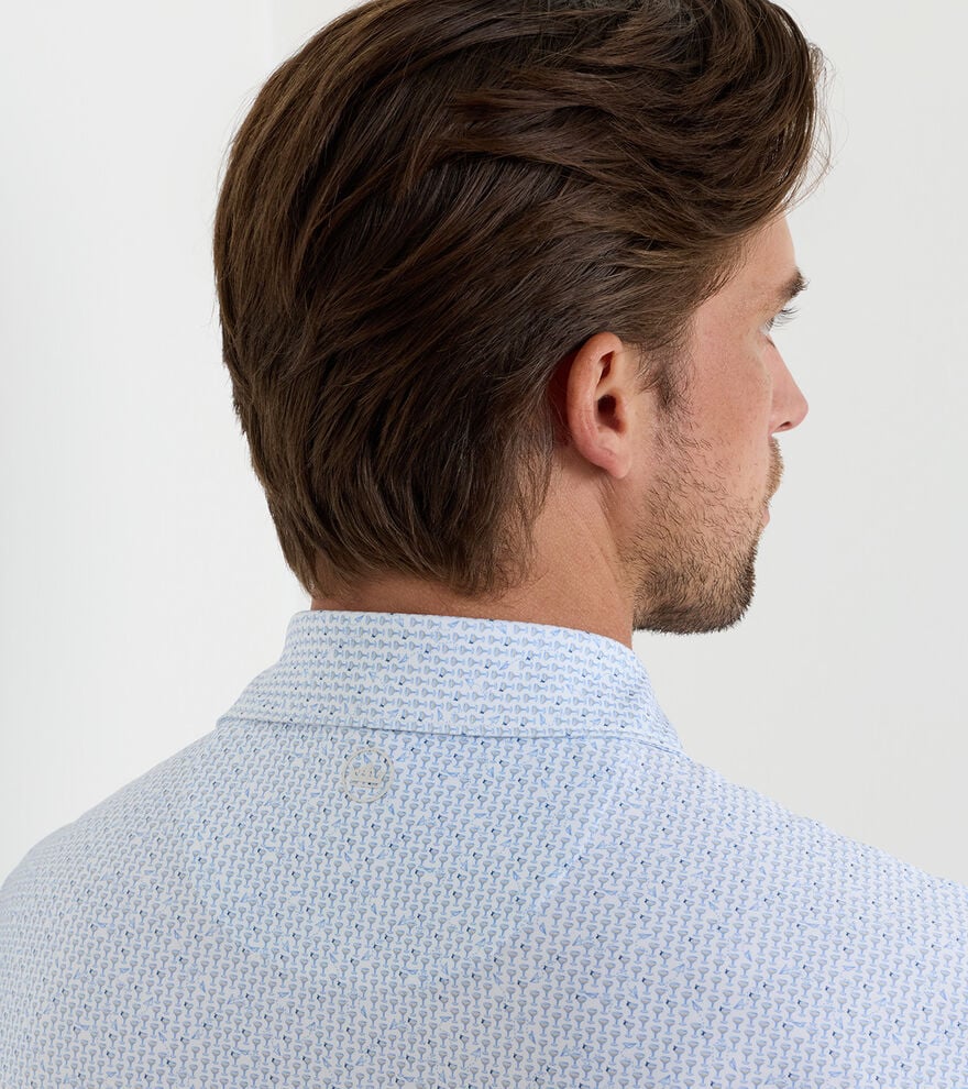 PAPER PLANE PERFORMANCE JERSEY POLO -  WHITE