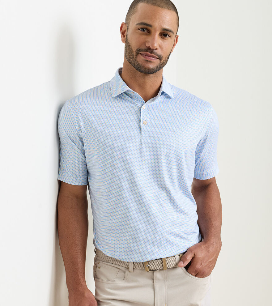 PHOENIX PERFORMANCE JERSEY POLO -  WHITE/BLUEBIRD