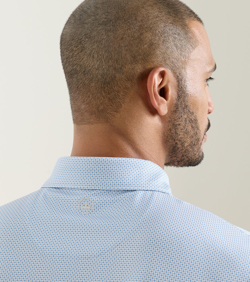 PHOENIX PERFORMANCE JERSEY POLO -  WHITE/BLUEBIRD