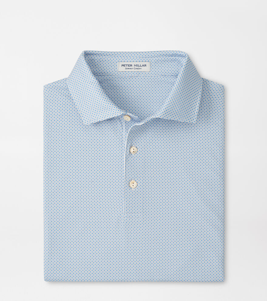 PHOENIX PERFORMANCE JERSEY POLO -  WHITE/BLUEBIRD