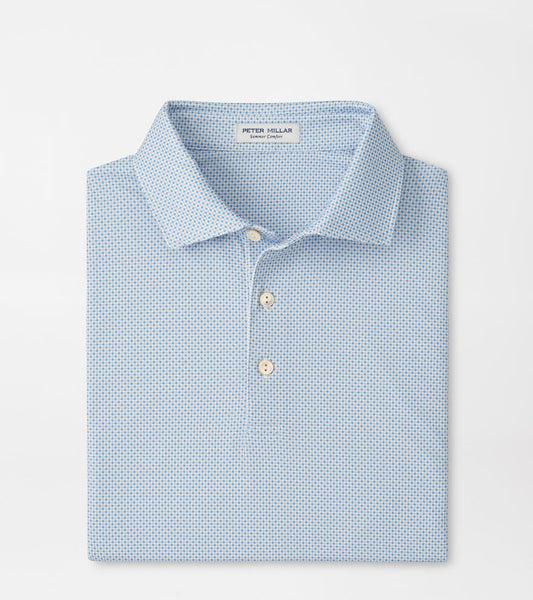 PHOENIX PERFORMANCE JERSEY POLO -  WHITE/BLUEBIRD