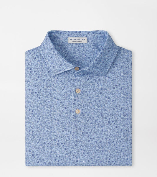 PARKER PERFORMANCE JESERY POLO- STREAM BLUE