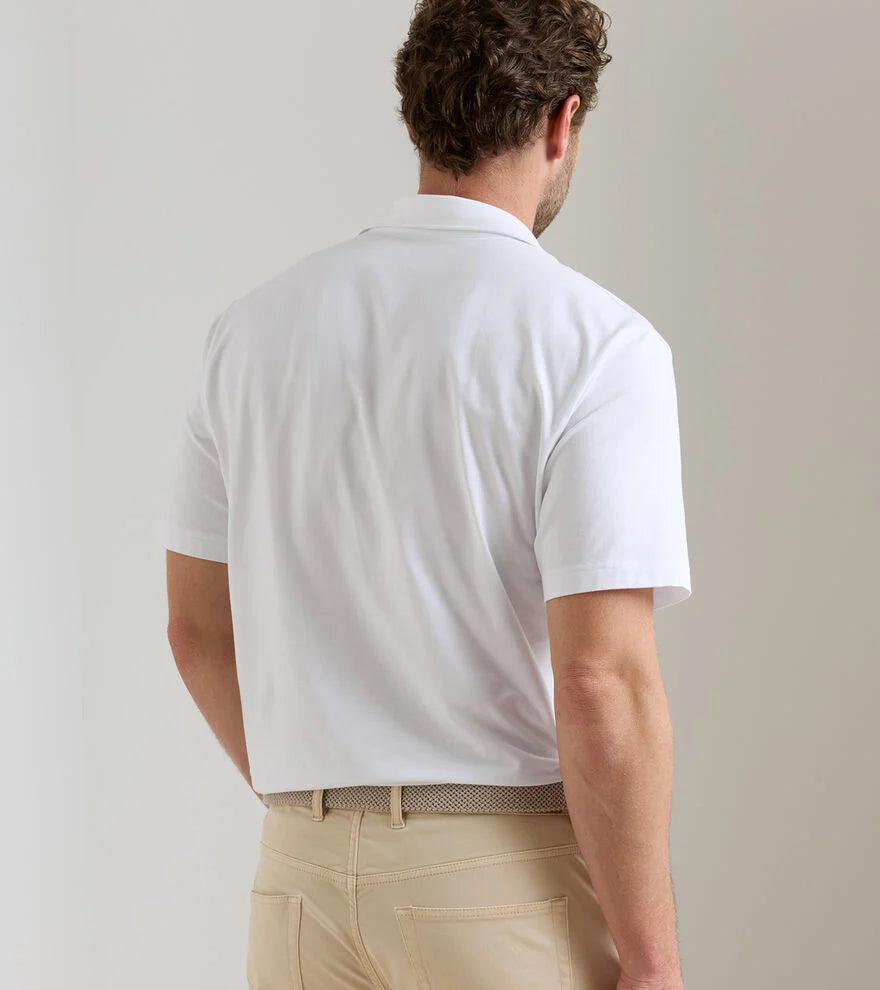 CROWN FLEX COTTON POLO-WHITE