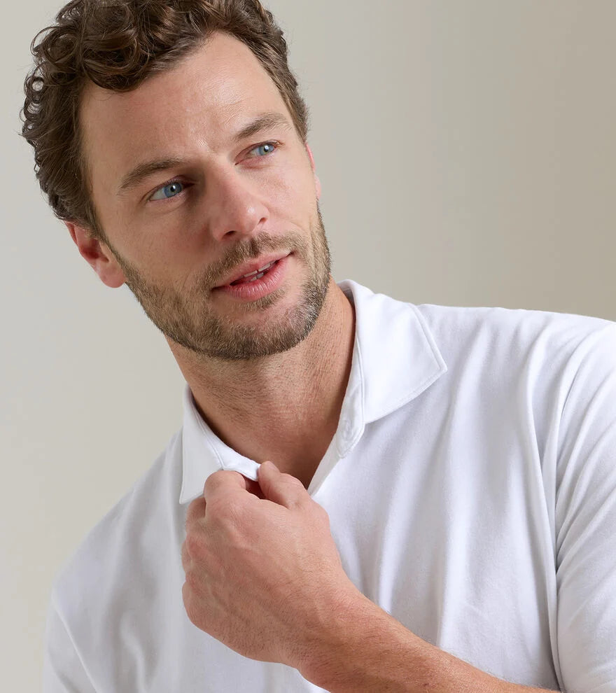 CROWN FLEX COTTON POLO-WHITE