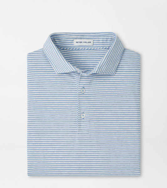 CALVERT CROWN FLEX COTTON POLO- CLOUDY BLUE