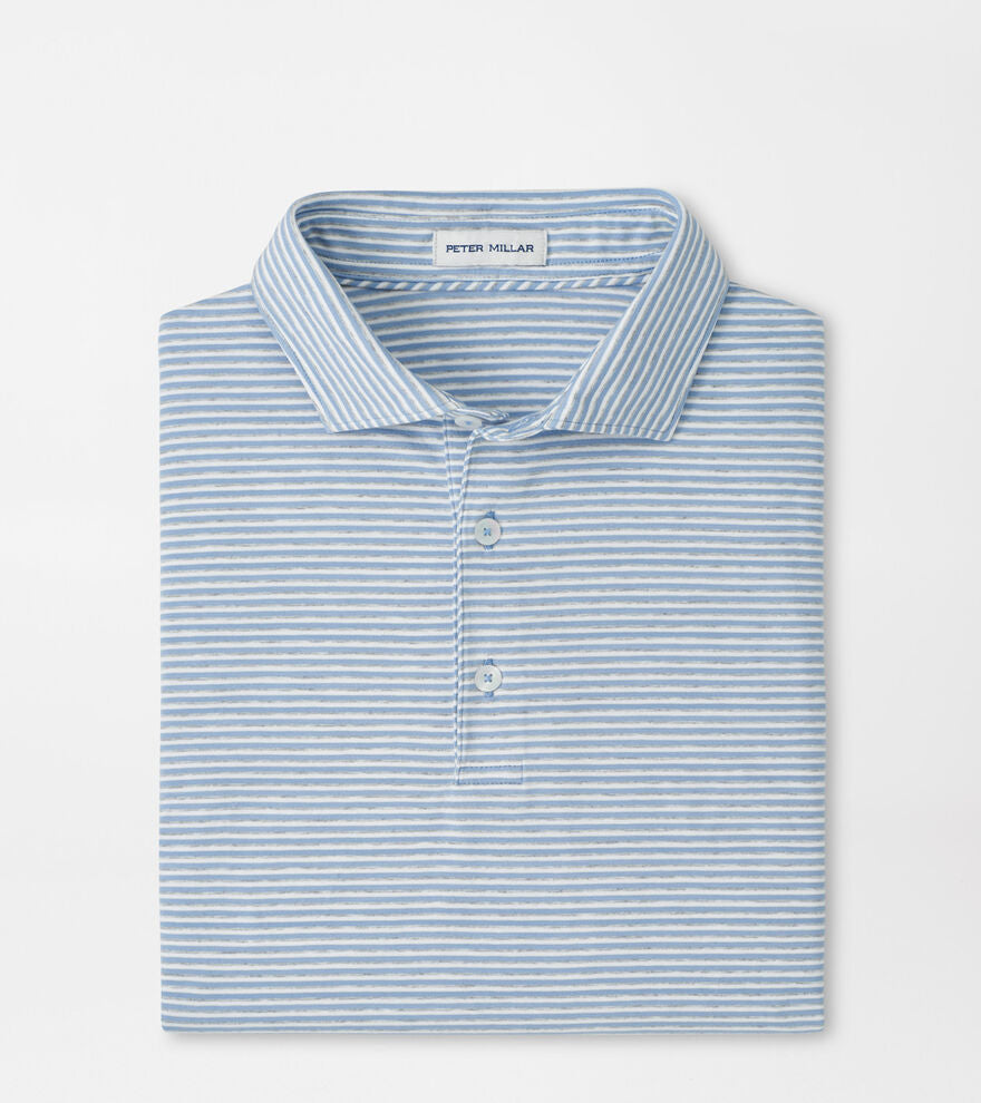 CALVERT CROWN FLEX COTTON POLO- CLOUDY BLUE