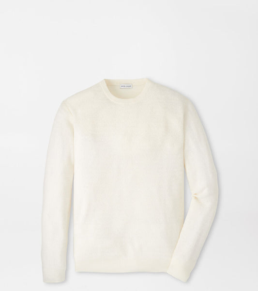 CROSSWINDS TEXTURED CREWNECK SWEATER - IVORY