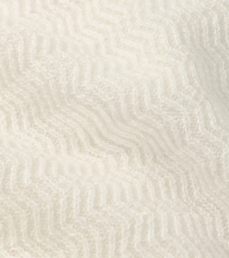CROSSWINDS TEXTURED CREWNECK SWEATER - IVORY