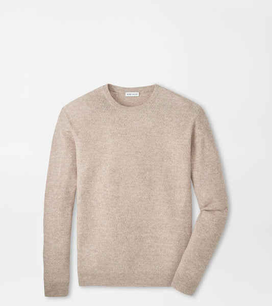 CROSSWINDS TEXTURED CREWNECK SWEATER - POPLAR BROWN
