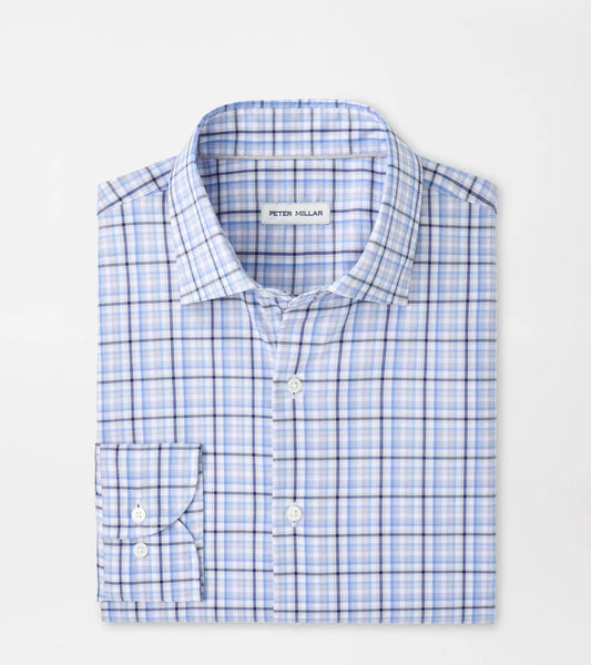 SIMON CROWN LITE COTTON STRETCH SHIRT - COTTAGE BLUE