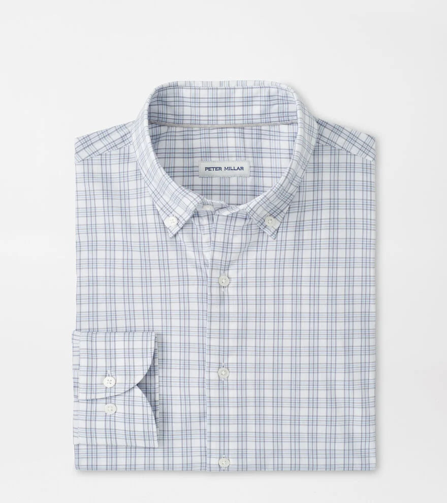 DOUGLAS CROWN LITE COTTON STRETCH SHIRT - GALE GREY