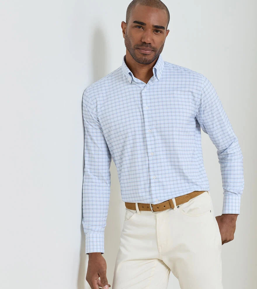 CASEY PERFORMANCE TWILL SHIRT- COTTAGE BLUE