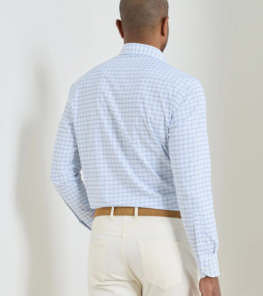 CASEY PERFORMANCE TWILL SHIRT- COTTAGE BLUE