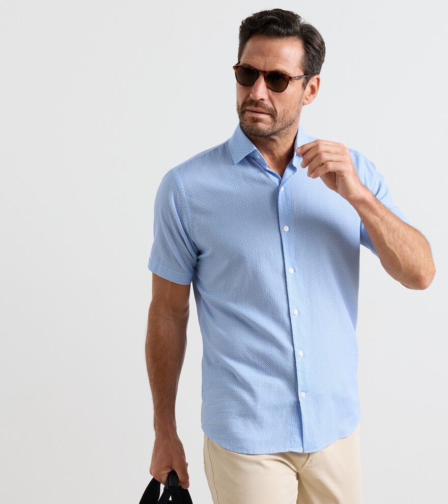 WINDSAIL COTTON LYOCELL SHIRT - BLUEBIRD
