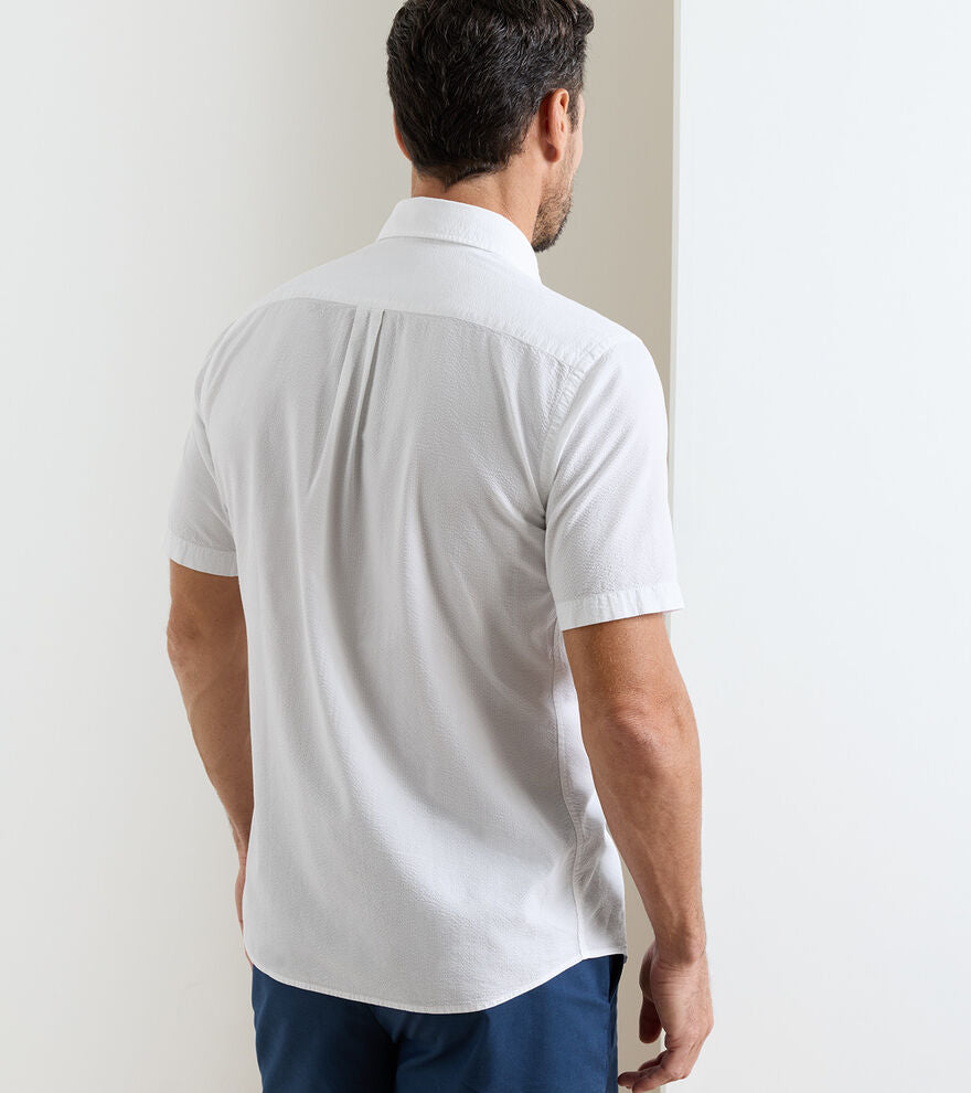 SEAWARD COTTON LYOCELL SHIRT-WHITE