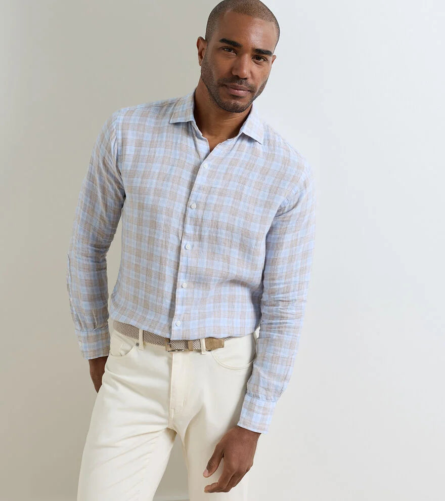 MILO LINEN SHIRT-CLOUDY BLUE