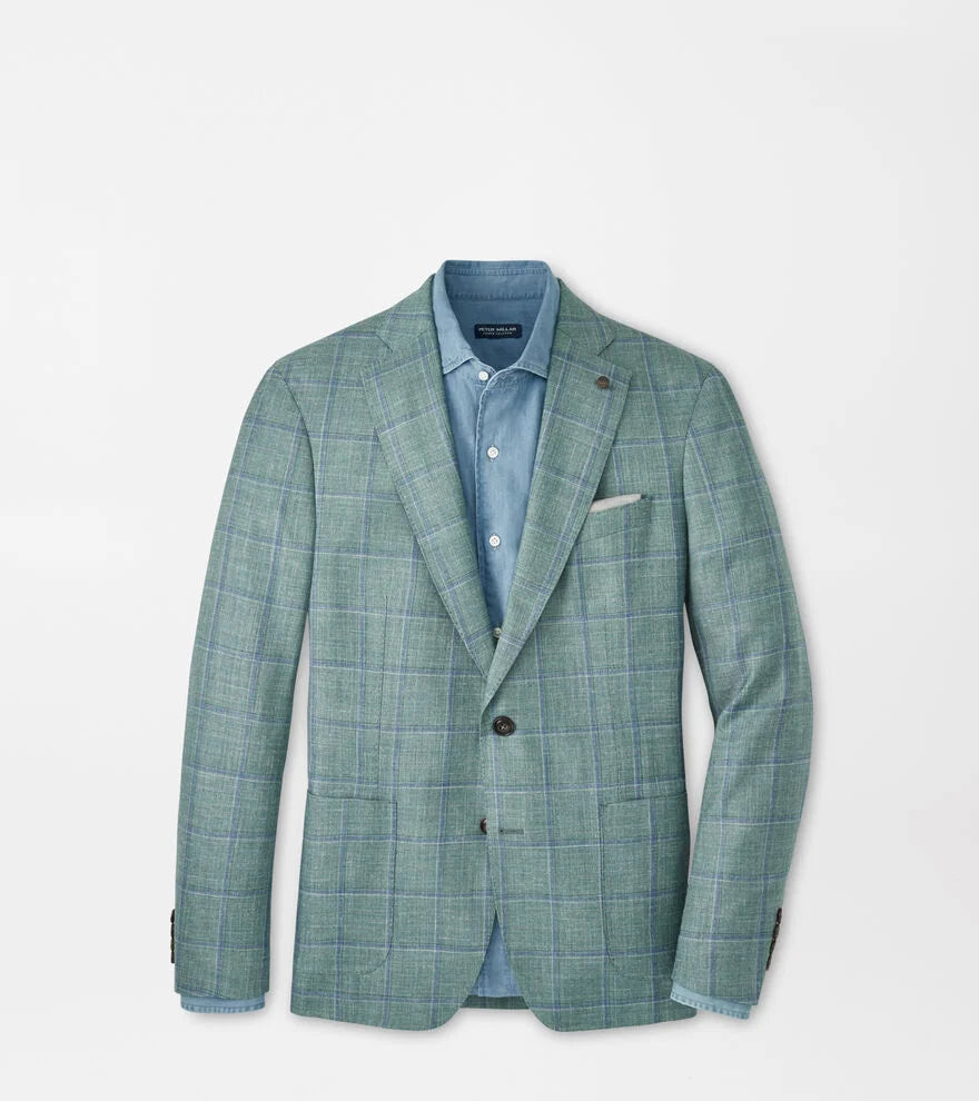 SALISBURY WINDOWPANE SOFT JACKET - WILLOW