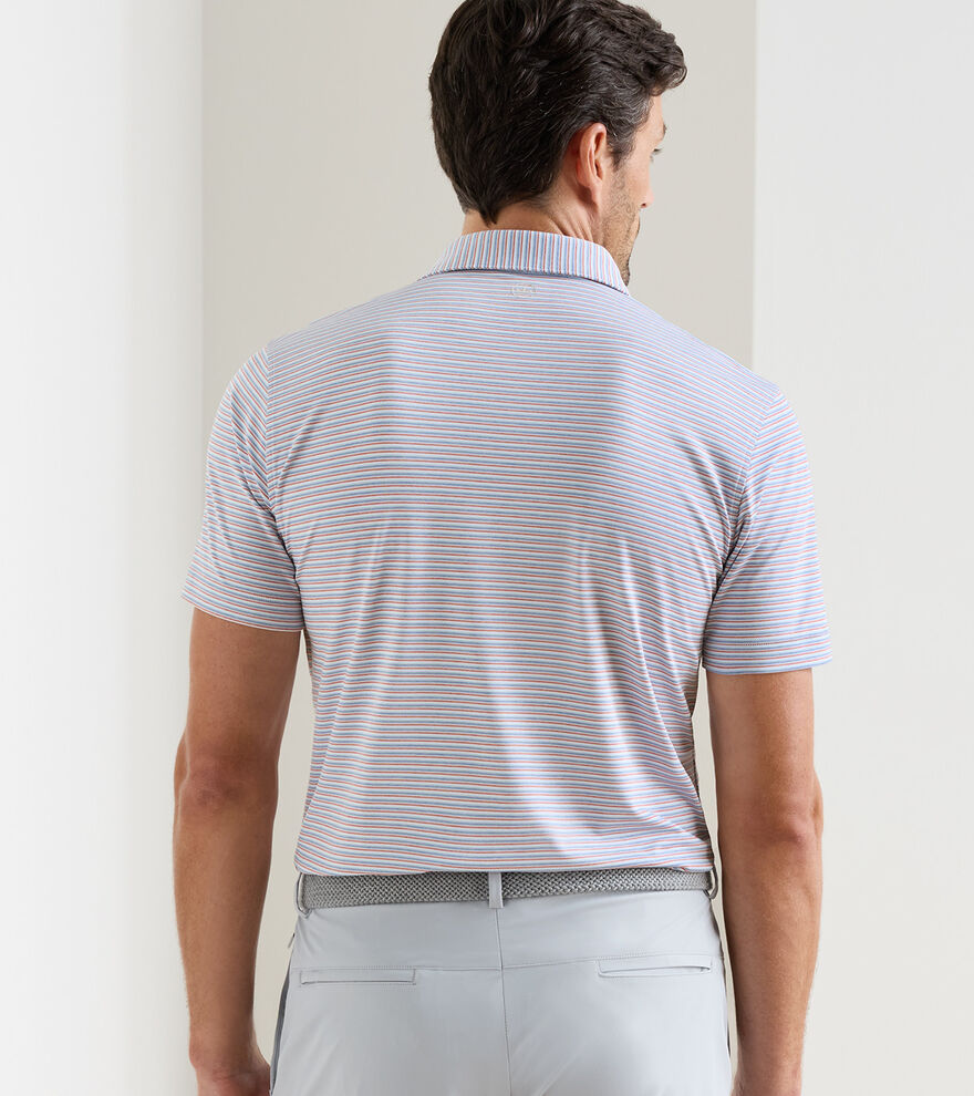 ALDA PERFORMANCE JERSEY POLO-  BLUE FROST