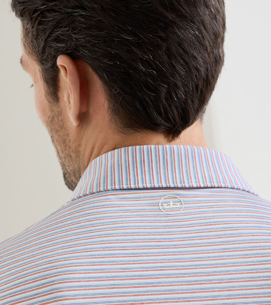 ALDA PERFORMANCE JERSEY POLO-  BLUE FROST