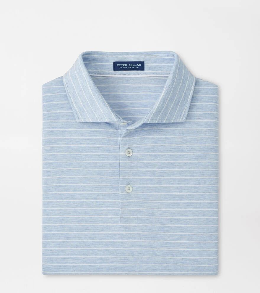 EXCURSIONIST FLEX STRIPED POLO- BLUE FROST