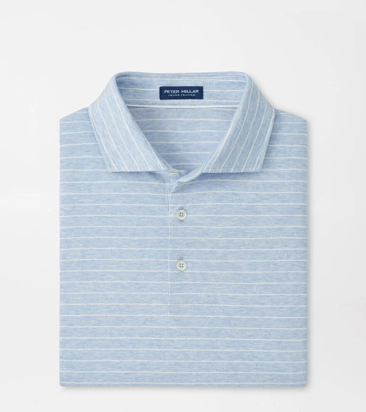 EXCURSIONIST FLEX STRIPED POLO- BLUE FROST