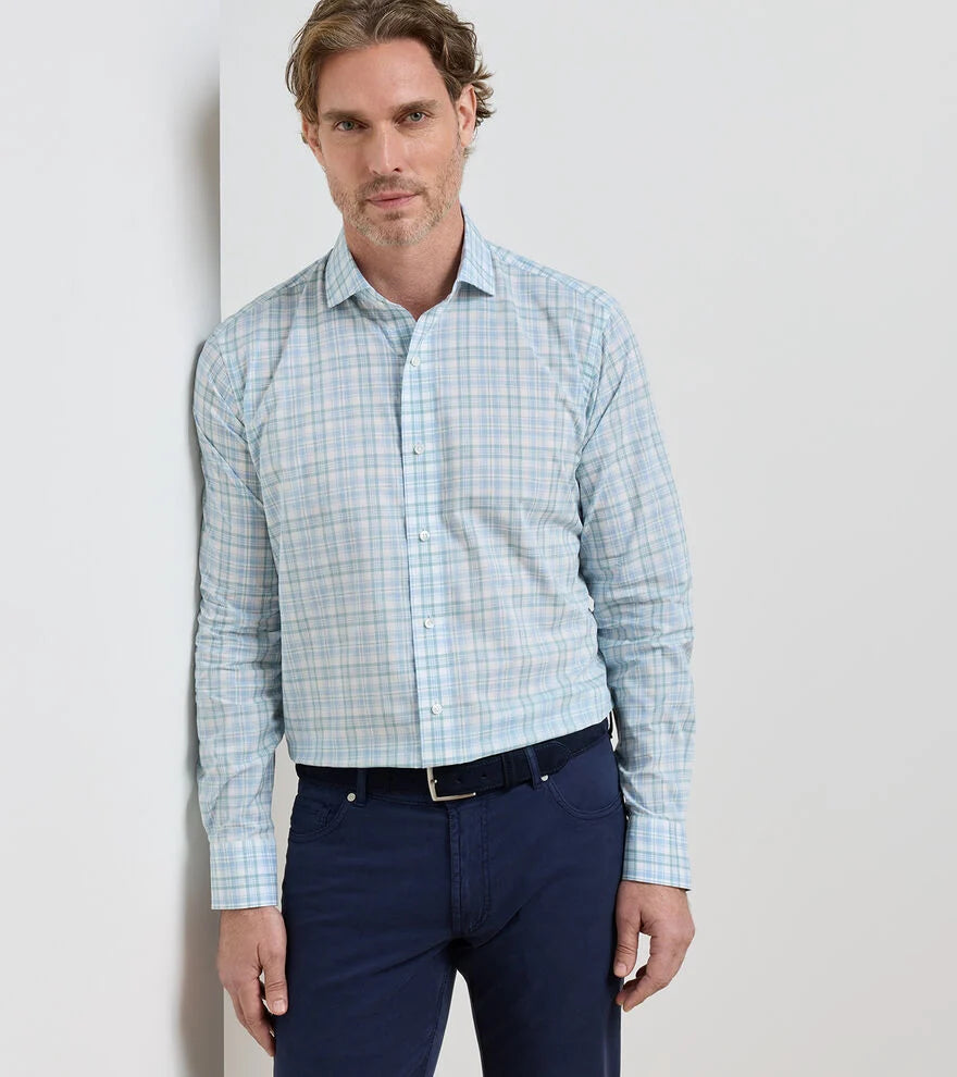 TROPEA ITALIAN POPIN SHIRT-LIGHT WILLOW