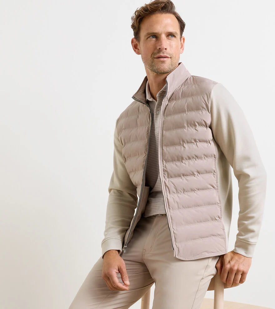 WINSOME HYBRID CARDIGAN - BISCOTTI