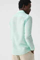 LINEN LAGUNA SHIRT - SEA BREEZE