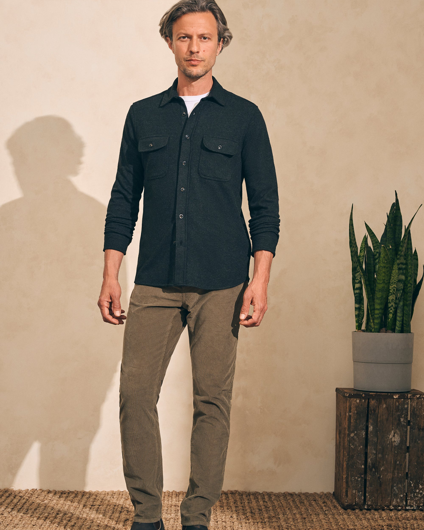 LEGEND SWEATER SHIRT - HEATHERED BLACK TWILL