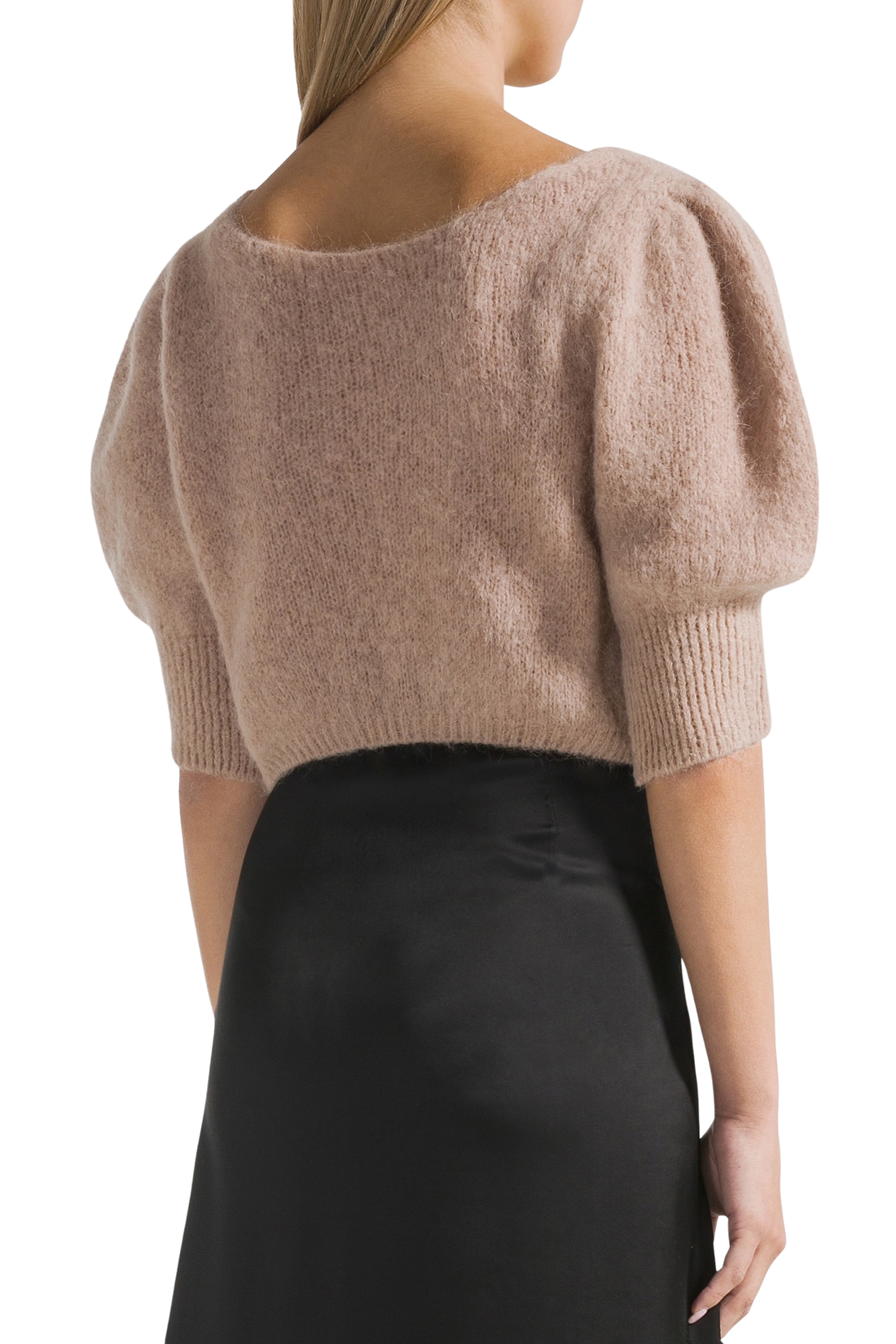 MANDA CROPPED CARDIGAN - MEDIUM BROWN