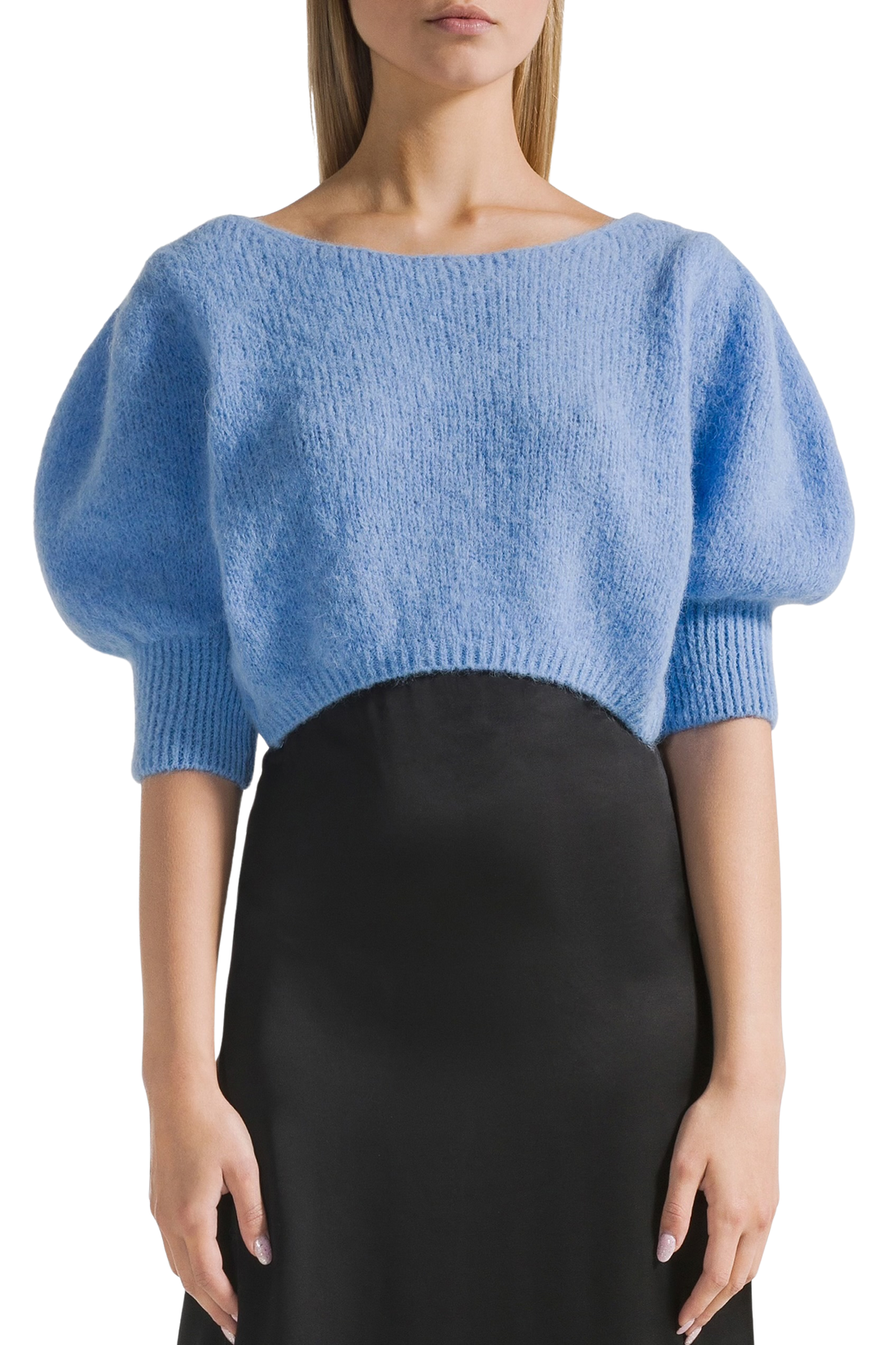 MANDA CROPPED CARDIGAN - SKY BLUE