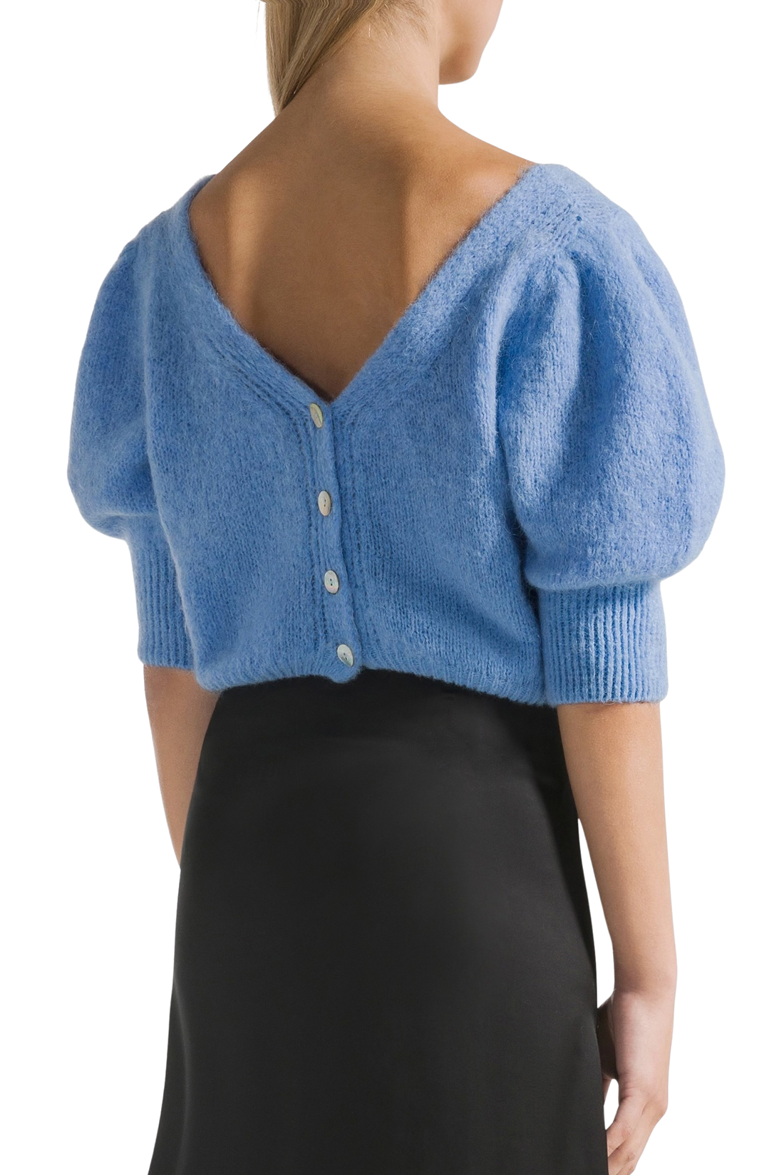 MANDA CROPPED CARDIGAN - SKY BLUE