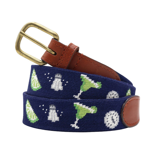MARGARITAVILLE 5 O'CLOCK SOMEWHERE PATTERN BELT - DARK NAVY