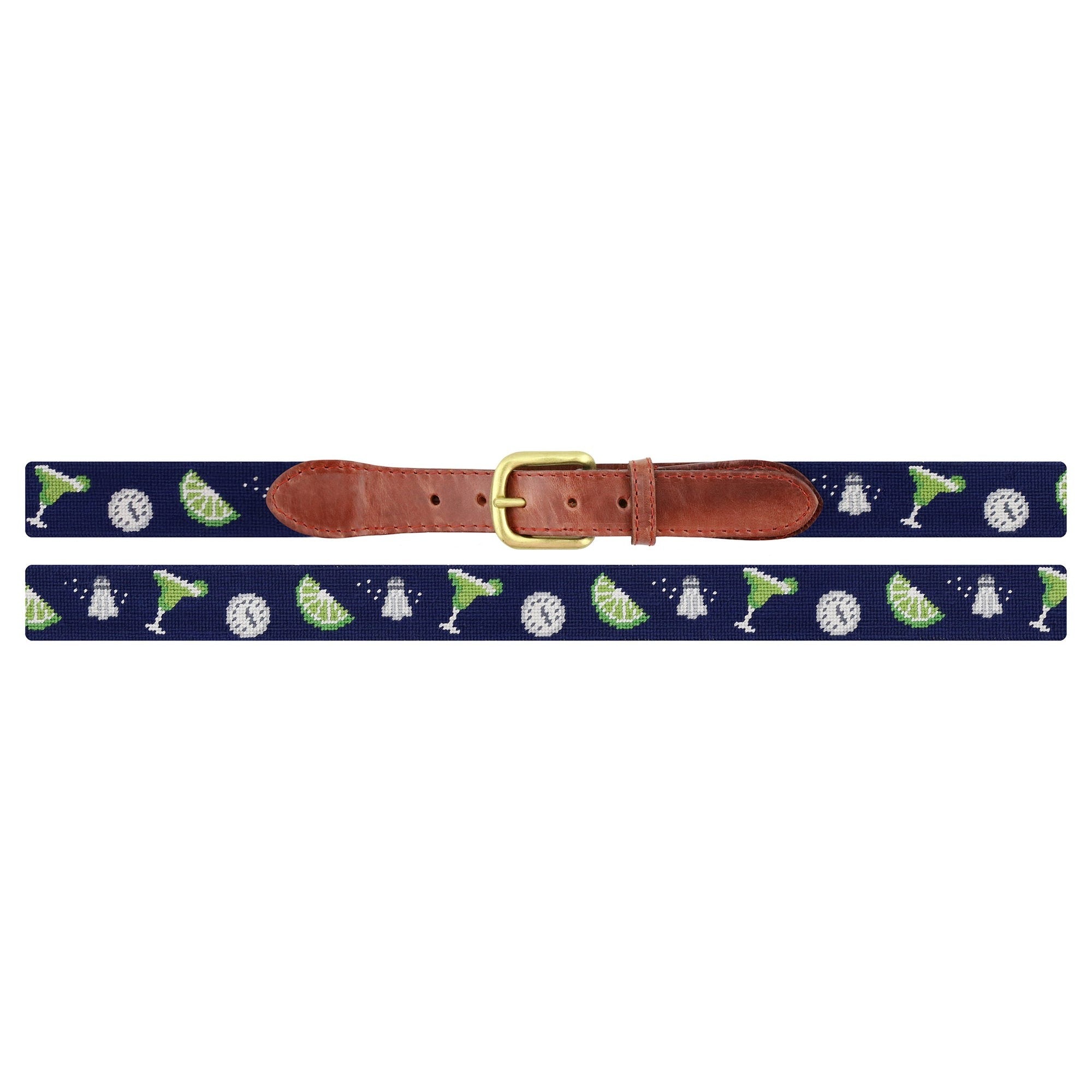 MARGARITAVILLE 5 O'CLOCK SOMEWHERE PATTERN BELT - DARK NAVY