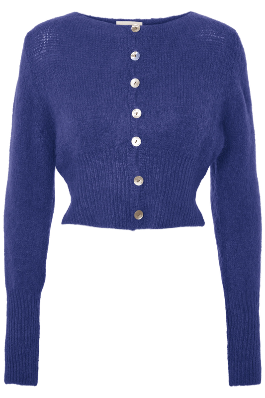 MATILDA ALPACA CARDIGAN - DARK BLUE