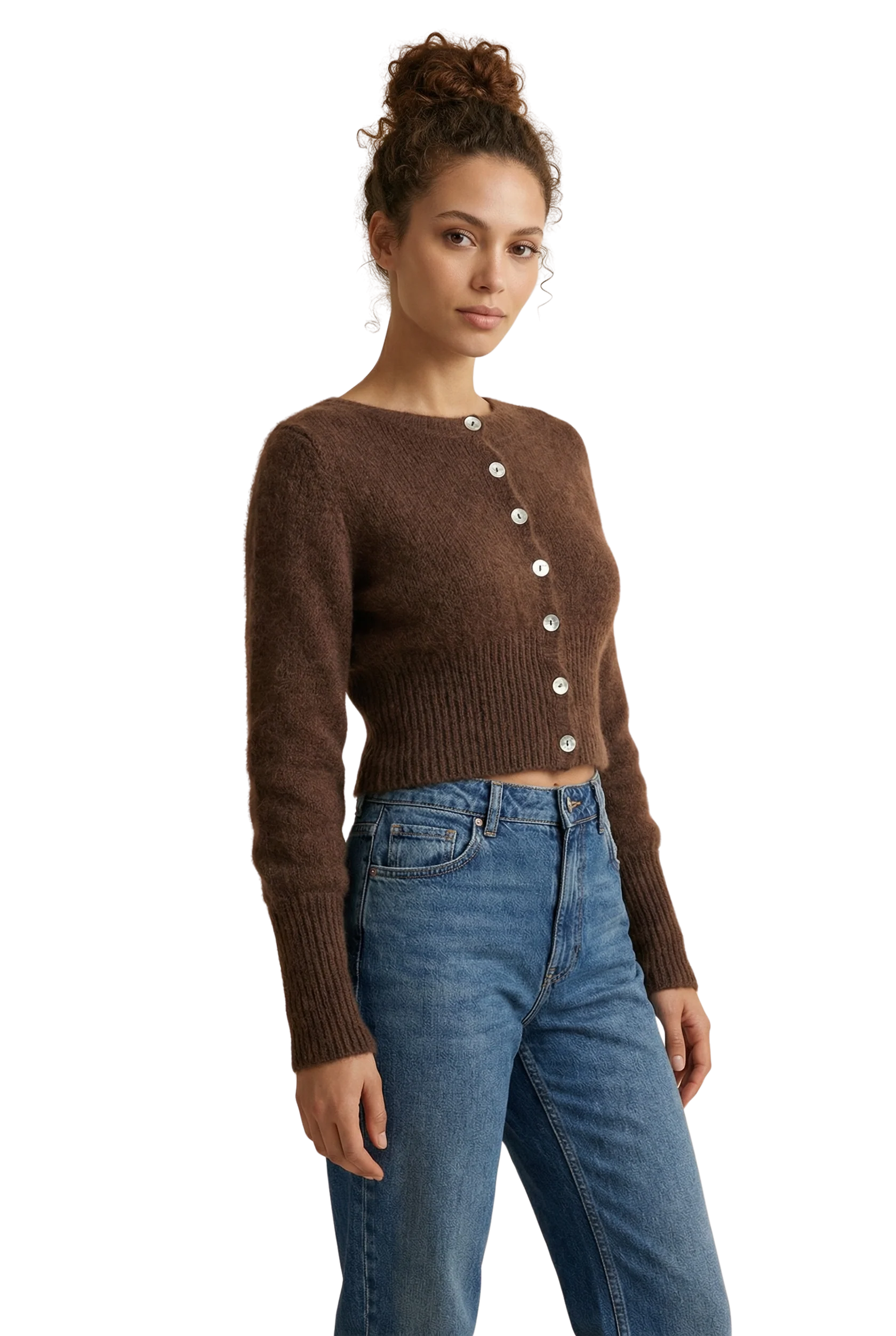MATILDA ALPACA CARDIGAN - COCOA