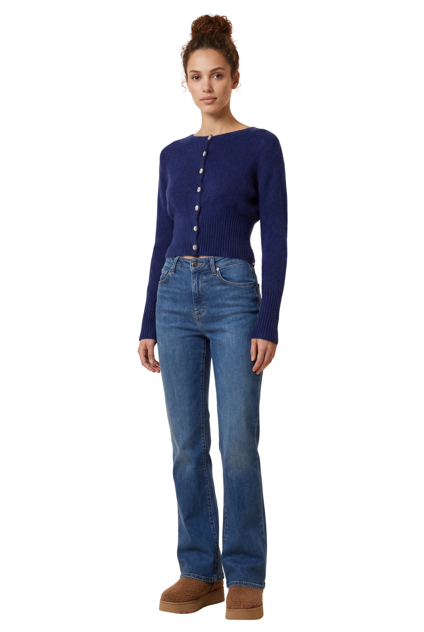 MATILDA ALPACA CARDIGAN - DARK BLUE
