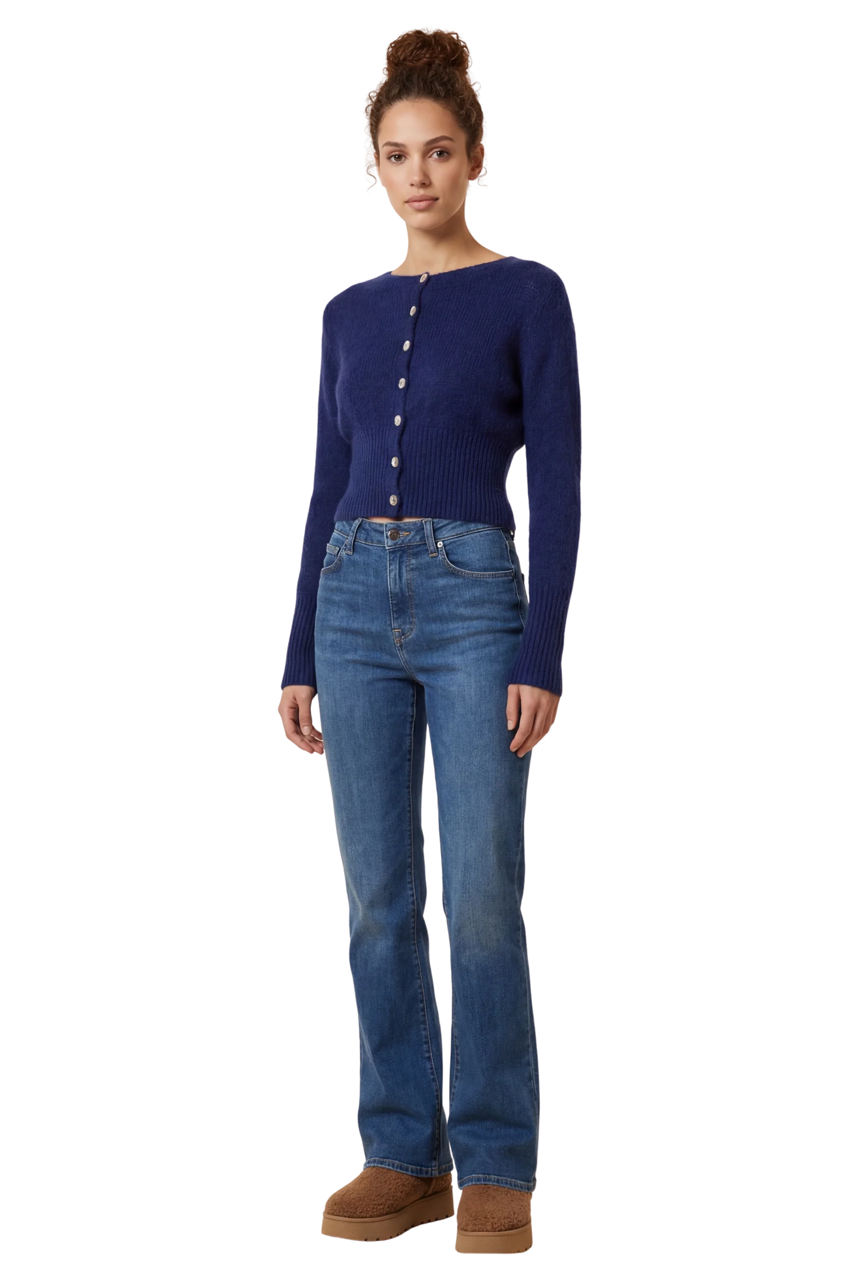 MATILDA ALPACA CARDIGAN - DARK BLUE