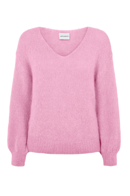 MILANA ALPACA BLEND SWEATER - SOFT BERRY