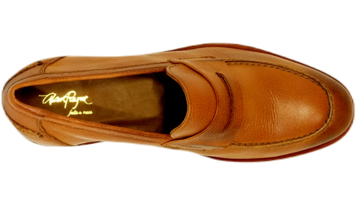 NAPLES LEATHER PENNY LOAFER - MAHOGANY