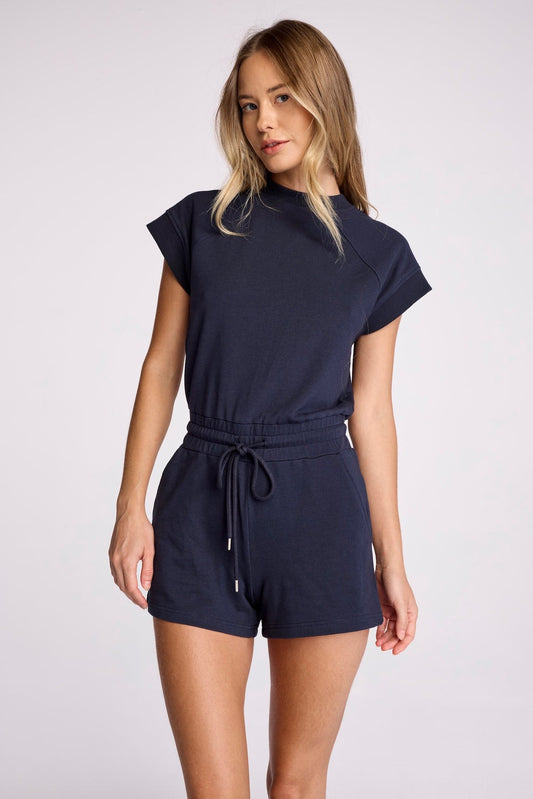 NEIL LUXE WASH ROMPER - NAVY