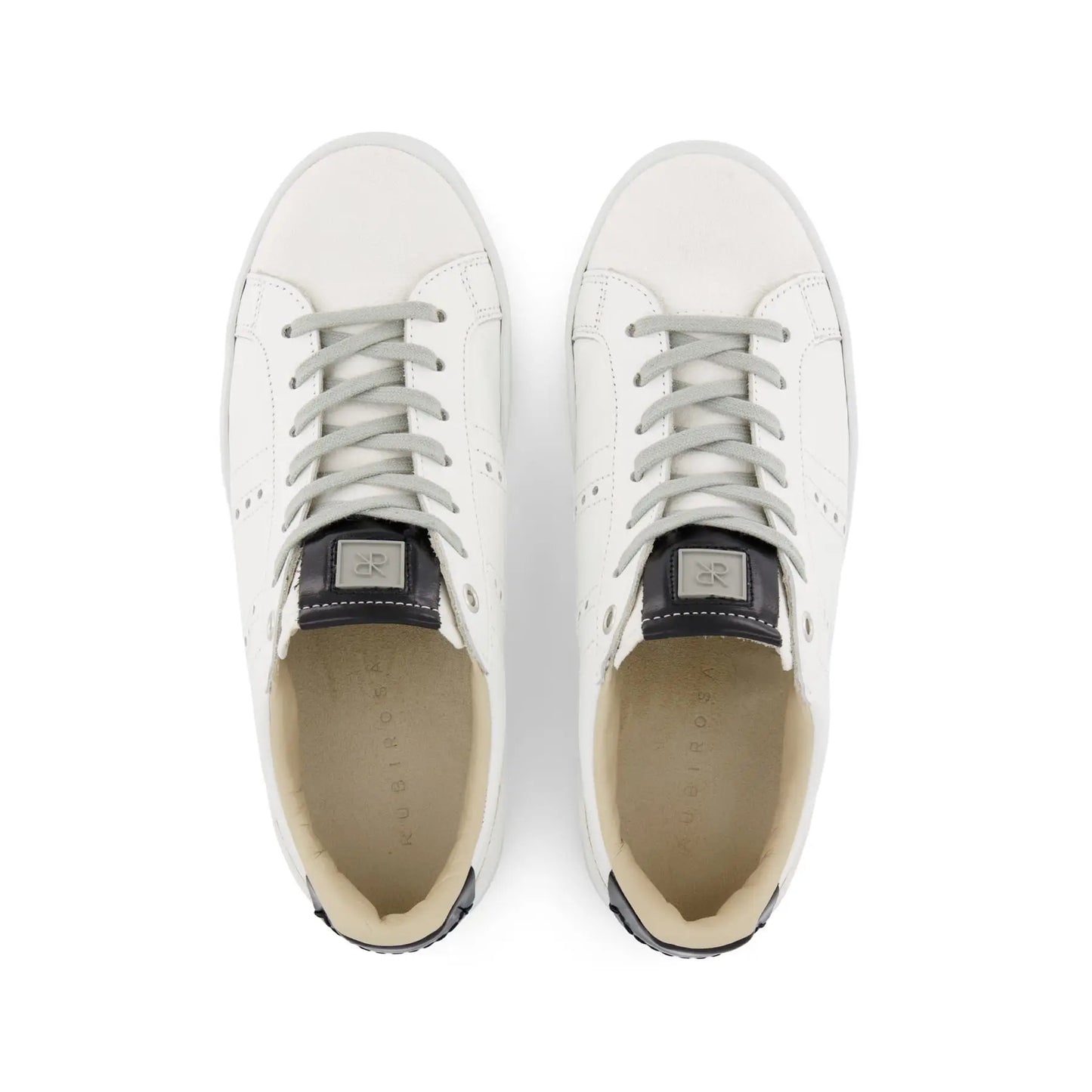 ODILE D WOMEN'S CALF LEATHER SNEAKER - WHITE