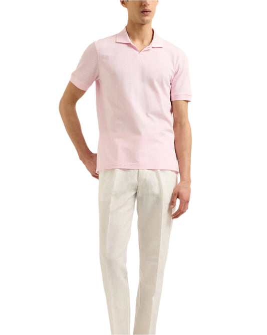BRUNO SHORT SLEEVE PIQUE POLO - RODEO PINK