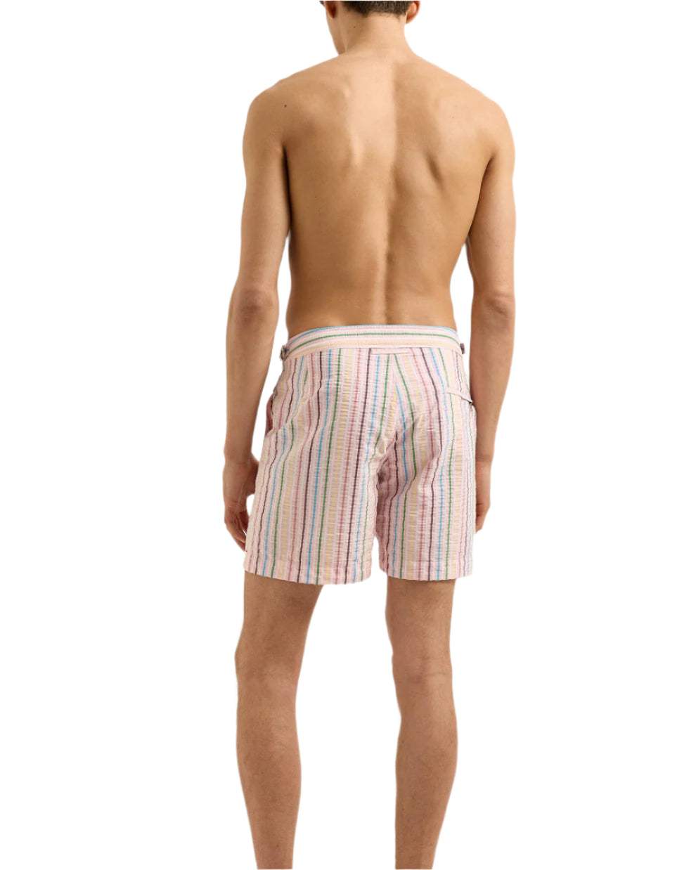 BULLDOG DECKCHAIR STRIPE SWIM SHORT - PINK MULTI