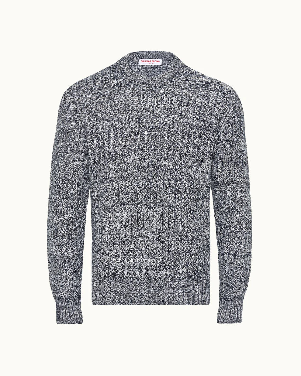 GIDEON MIX CROCHET SWEATER - NIGHT IRIS MIX