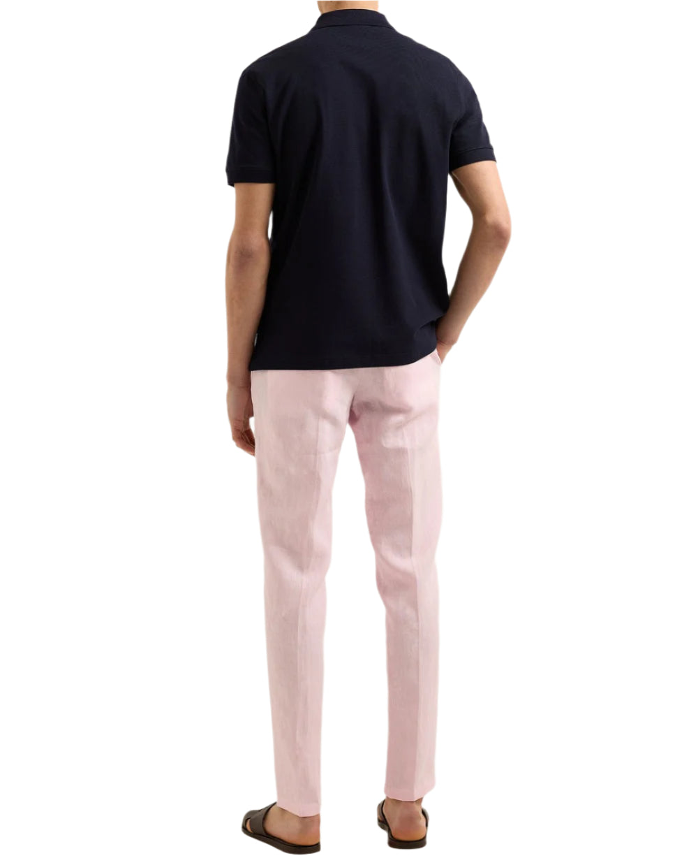 GRIFFON ITALIAN LINEN TROUSER - RODEO PINK