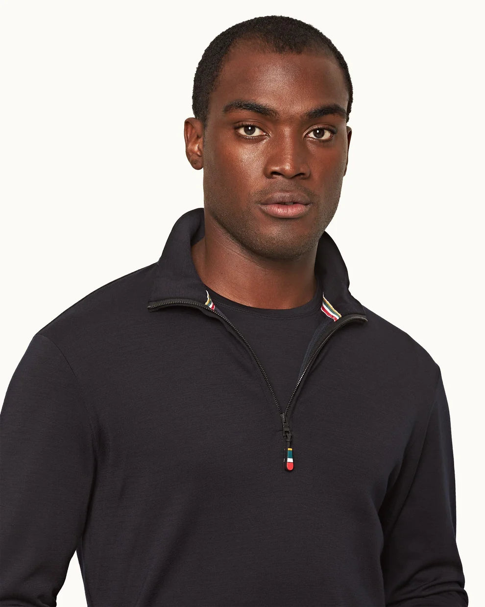 ISAR MERINO 1/4 ZIP PULLOVER - NIGHT IRIS