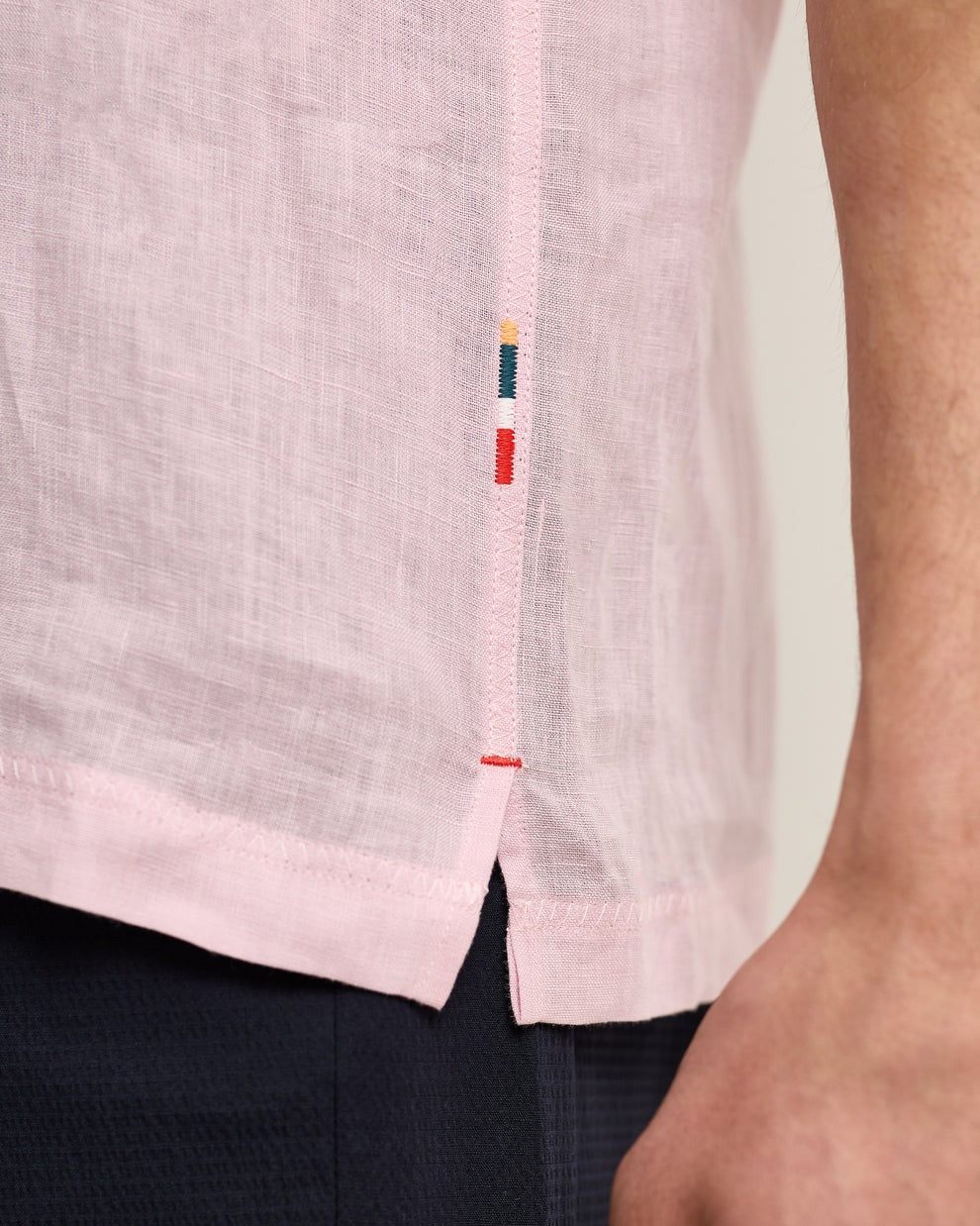 MAITAN LINEN SHIRT - RODEO PINK