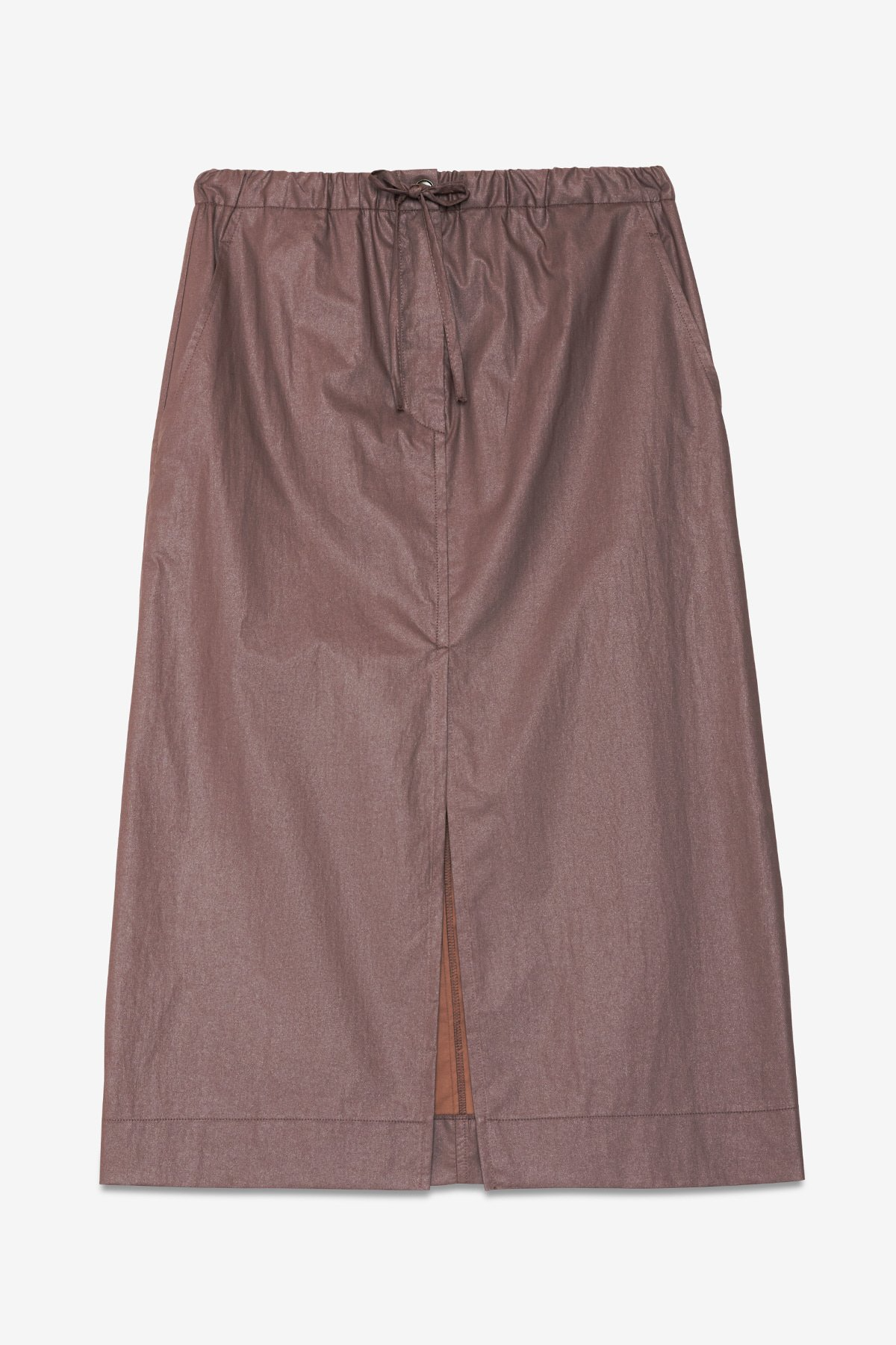COCOA DRAWSTRING MAXI SKIRT
